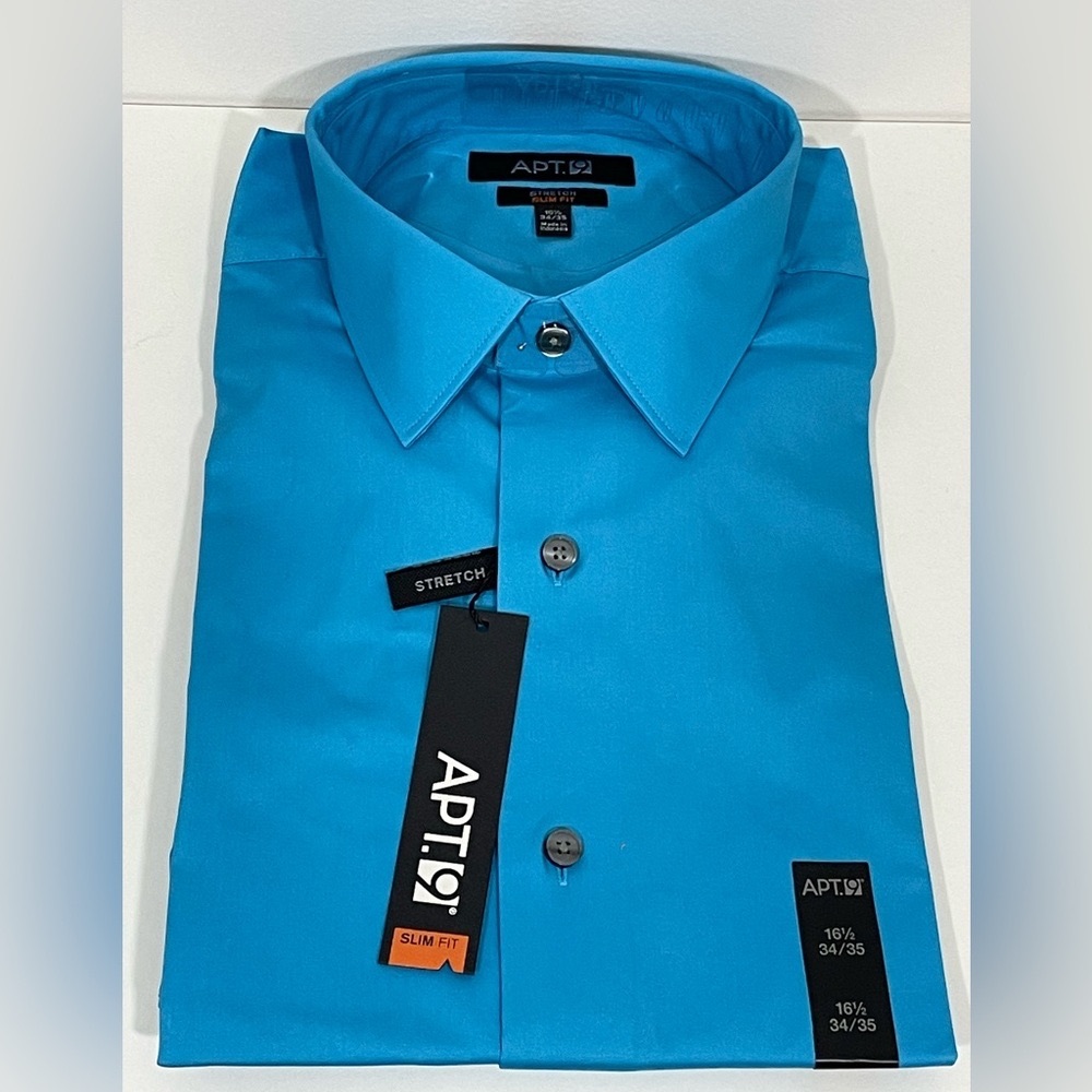 APT.9 Men’s Slim Fit Stretch Dress Shirt-Size 16.5 34/35